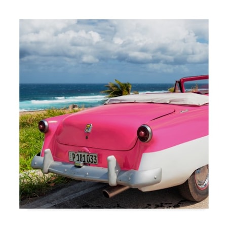 Philippe Hugonnard 'Classic Pink Car Cabriolet' Canvas Art,18x18